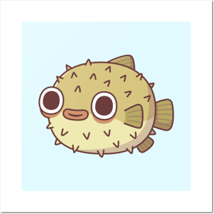 Cute Puffer Fish Posters and Art